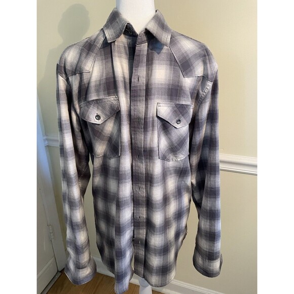 Wrangler Shirt Mens Size Small Full Button Long Sleeve Plaid Collared - Picture 1 of 6